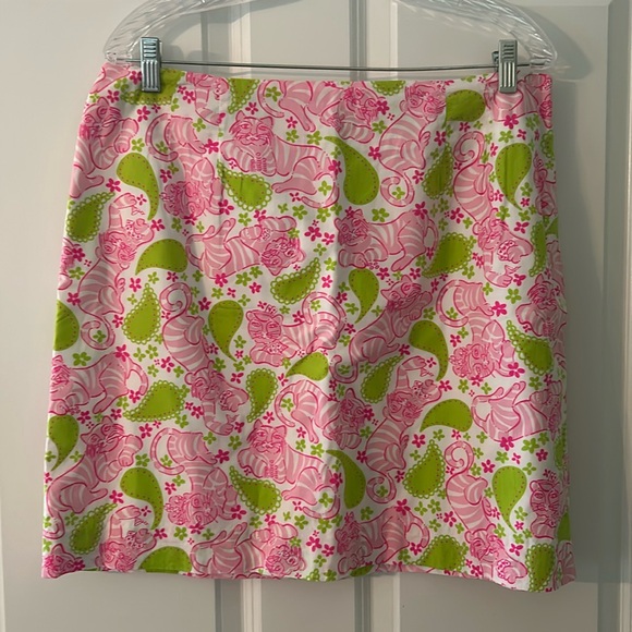 EUC Vintage Lilly Pulitzer skirt, size 14; back zipper closure - Picture 1 of 3